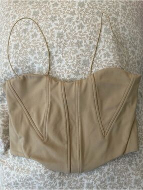 Beige Corset Top - Neutral Bustier